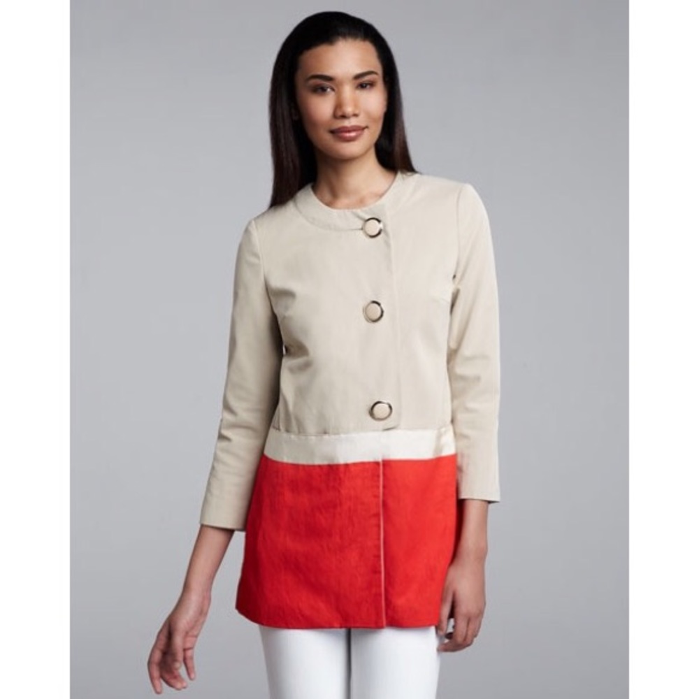 Badgley Mischka Alexa Color Block Trench